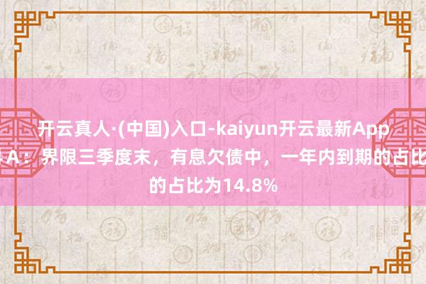 开云真人·(中国)入口-kaiyun开云最新App下载 万科Ａ：界限三季度末，有息欠债中，一年内到期的占比为14.8%