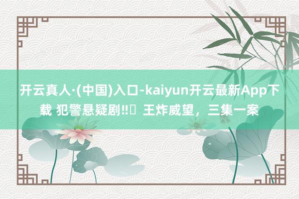 开云真人·(中国)入口-kaiyun开云最新App下载 犯警悬疑剧‼️王炸威望，三集一案