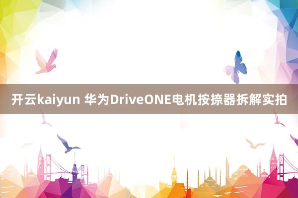 开云kaiyun 华为DriveONE电机按捺器拆解实拍