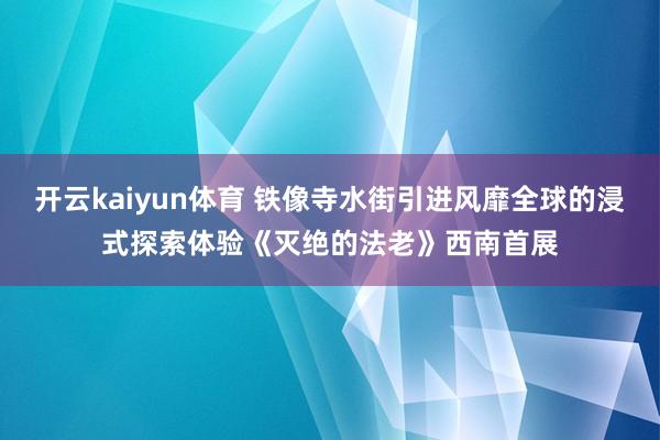 开云kaiyun体育 铁像寺水街引进风靡全球的浸式探索体验《灭绝的法老》西南首展