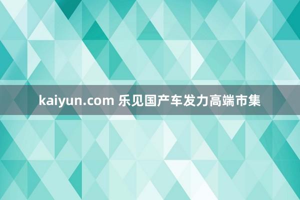 kaiyun.com 乐见国产车发力高端市集