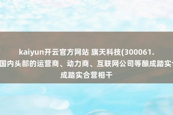 kaiyun开云官方网站 旗天科技(300061.SZ)：与国内头部的运营商、动力商、互联网公司等酿成踏实合营相干