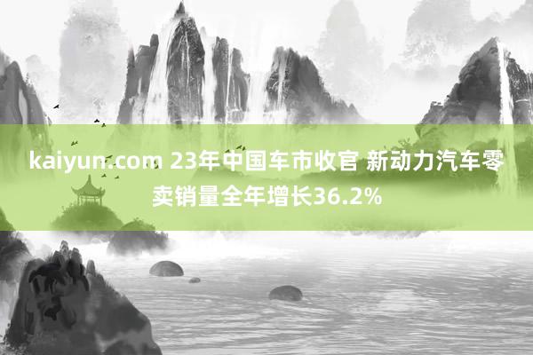 kaiyun.com 23年中国车市收官 新动力汽车零卖销量全年增长36.2%