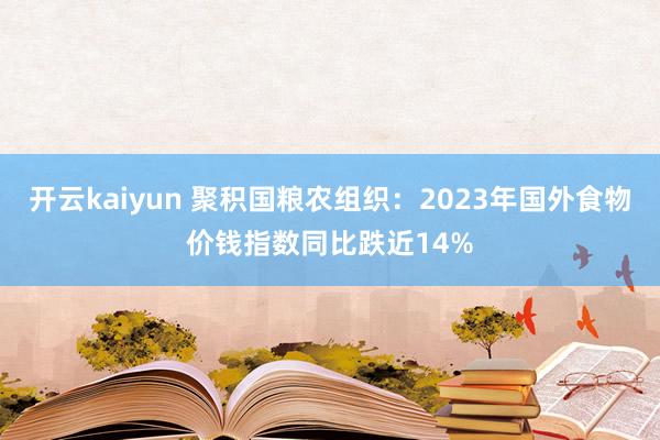 开云kaiyun 聚积国粮农组织：2023年国外食物价钱指数同比跌近14%