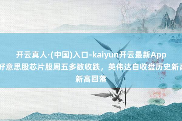 开云真人·(中国)入口-kaiyun开云最新App下载 好意思股芯片股周五多数收跌，英伟达自收盘历史新高回落