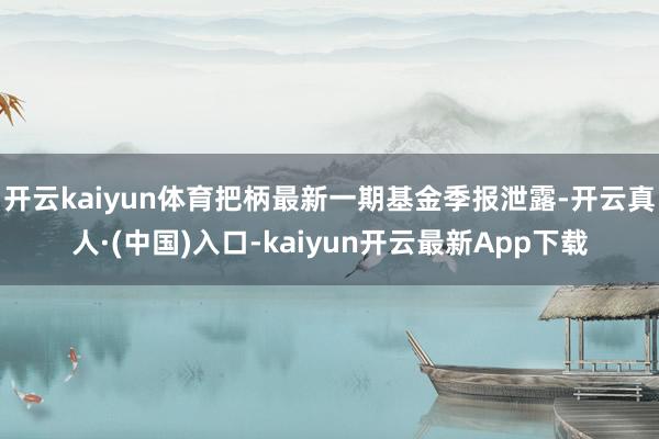 开云kaiyun体育把柄最新一期基金季报泄露-开云真人·(中国)入口-kaiyun开云最新App下载