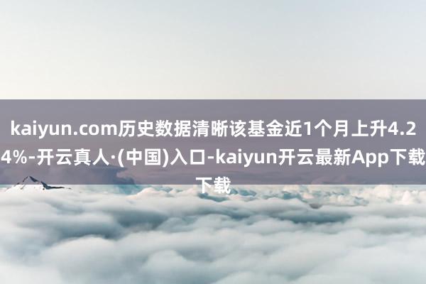 kaiyun.com历史数据清晰该基金近1个月上升4.24%-开云真人·(中国)入口-kaiyun开云最新App下载