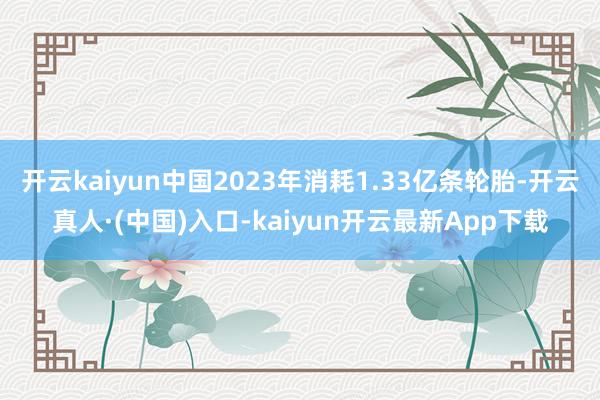 开云kaiyun中国2023年消耗1.33亿条轮胎-开云真人·(中国)入口-kaiyun开云最新App下载