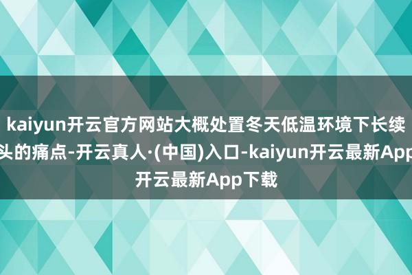 kaiyun开云官方网站大概处置冬天低温环境下长续航开头的痛点-开云真人·(中国)入口-kaiyun开云最新App下载